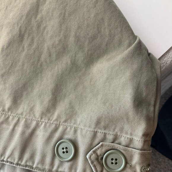 Gap Y2K Wms Sz 8 Olive Green Cargo Capri Crop Pants Wide Leg Grunge Utility - Picture 11 of 13
